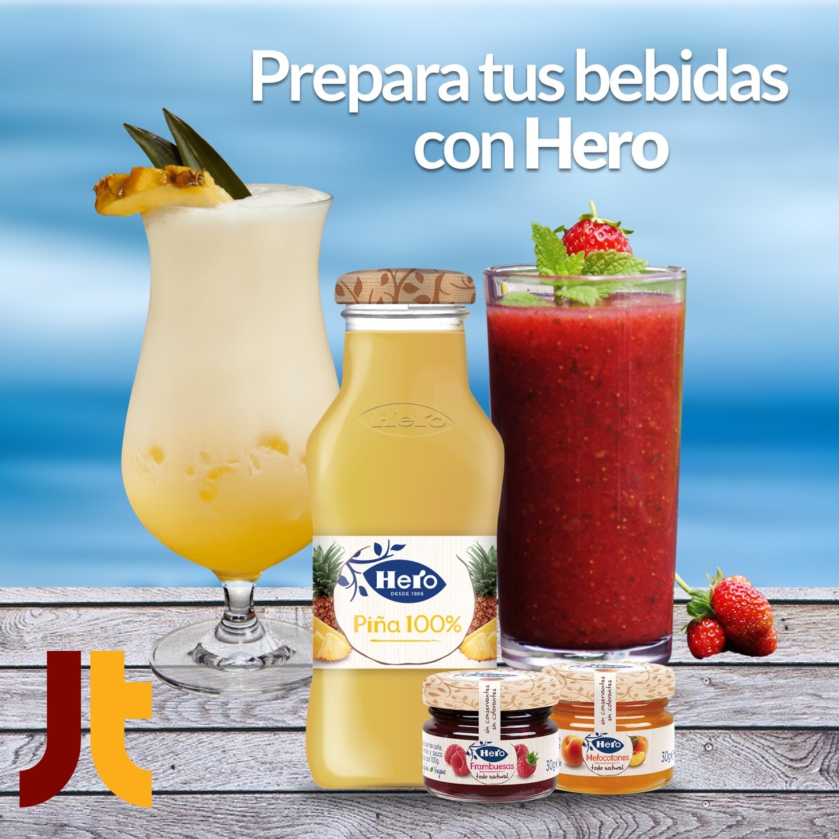 Zumos y mermeladas Hero para Horeca distribuido por Troncoso Distribuidora