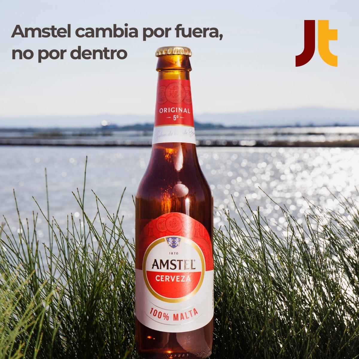 Amstel nueva etiqueta y envase más sostenible